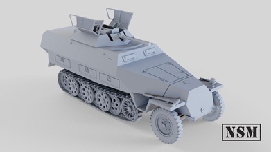sdkfz 251 23 - wargaming3d miniature wargamming 3d print model - Mito3D
