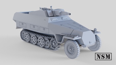 sdkfz 251 9 'stummel' wargaming3d Miniatur Wargaming 3d print model - Mito3D