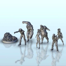 set infected creatures base 12 + supported versions - wargaming3d miniature wargamming 40000, figure, future, futurism, futuristic, legion, miniatures, odyssey, opera, resin, scenery, Sci-Fi, scifi, SF, sla, squad, star wars, statue, w40k, warhammer, warmachine 3d print model - Mito3D