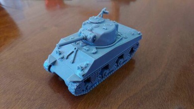 Sherman 105mm 1 56 28mm wargaming3d Miniatur Wargaming Panzer Skala 105 Millimeter USA 3d print model - Mito3D