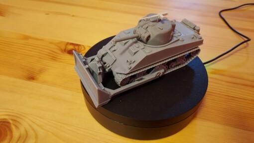 Sherman buldôzer 1 56 28mm wargaming3d Categoria EUA arvernes miniaturas tanque wwii miniatura jogos guerra 3d print model - Mito3D