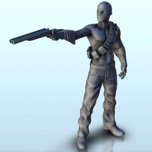 gömleksiz adam maske silah 5 + destekli versiyon wargaming3d minyatür savaş oyunları 40000 şekil Gelecek fütürizm fütüristik lejyon minyatürler macera opera reçine manzara Sci Fi scifi SF 3d print model - Mito3D