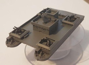 siebel ferry sf40 - wargaming3d 28mm en miniatura variante de luz flak transporte versiones 3d print model - Mito3D
