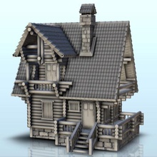 Slav fantezi günlük ev teras 16 wargaming3d minyatür savaş oyunları aksesuarlarviking mimari inşa etmek Bina inşaat tasarım yapı rakamlar oyun oyunlar Tarih minyatürler Ortodoks Konut 3d print model - Mito3D