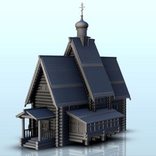 slavic orthodox wooden church bell tower 4 - wargaming3d miniature wargamming accessoriesviking, Architecture, build, building, construction, design, edifice, figures, game, games, history, home, house, miniatures, orthodox, residence, scenery, structure, tabletop, terrain, urban, urbanism, wargame 3d print model - Mito3D