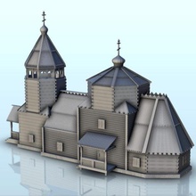 slavic wooden church large bell tower 11 - wargaming3d miniature wargamming accessoriesviking, Architecture, build, building, construction, design, edifice, figures, game, games, history, home, house, miniatures, orthodox, residence, scenery, structure, tabletop, terrain, urban, urbanism, wargame 3d print model - Mito3D