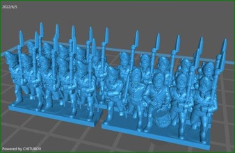 small 15mm epic size austrian grenadiers btg - wargaming3d miniature wargamming 1:100 / 15mm, napoleonic 3d print model - Mito3D