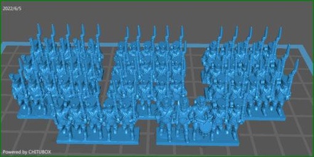 small 15mm epic size french 1808-12 - wargaming3d miniature wargamming 1:100 / 15mm, napoleonic 3d print model - Mito3D