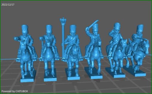 small 15mm epic size french guard grenadiers chevall surtout 1813 saddle - wargaming3d 1 100 napoleonic miniature wargamming 3d print model - Mito3D