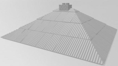 piccolo ondulato metallo tetto wargaming3d 28mm miniatura 3d print model - Mito3D