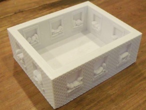 piccolo fortificato edificio superiore pavimento wargaming3d 28mm miniatura 3d print model - Mito3D