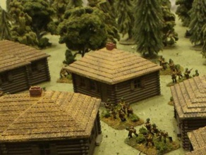 small log building shutters - wargaming3d 28mm miniature wargaming detailed both inside out comes two separate pieces ground floor roof can swapped other roofs add variety 3d print model - Mito3D