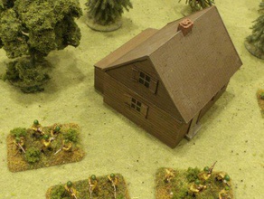 small wooden building - wargaming3d 28mm miniature wargaming detailed both inside out comes six separate pieces ground floor roof four add sheds choose from can swapped other roofs variety 3d print model - Mito3D