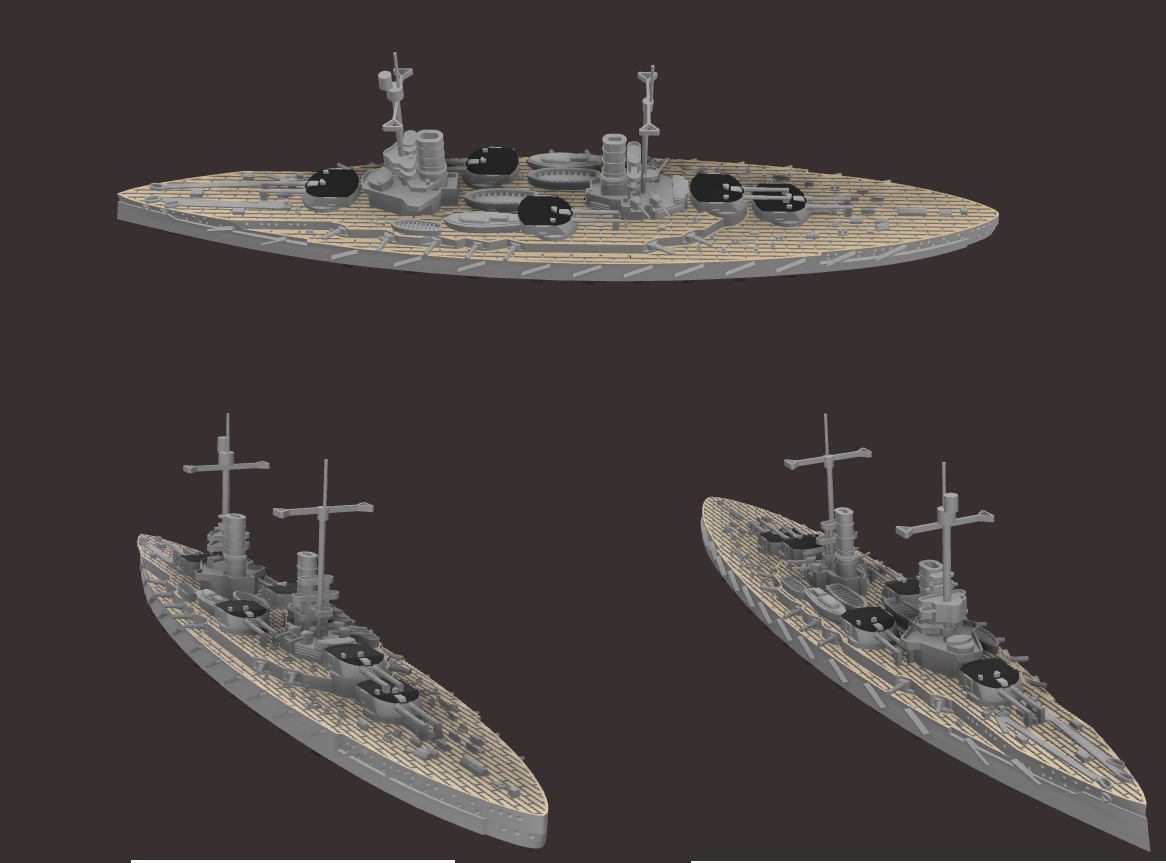 SMS Kaiser wargaming3d Miniatur Wargaming 3D print model - Mito3D