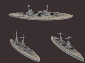 SMS Kaiser wargaming3d miniatura jogos guerra 3d print model - Mito3D