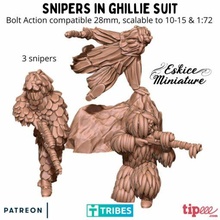 snipers ghillie suit - 28mm wargaming3d miniature wargamming 3d print model - Mito3D