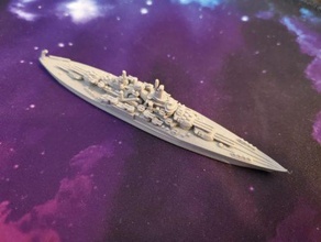 south dakota bb-49 class battleship - wargaming3d miniature wargamming 3d print model - Mito3D