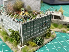 soviet concrete fences 28mm wargames - wargaming3d miniature wargamming cccp, fence, russia, russian, slavic, Soviet Union, Walls, zona alfa 3d print model - Mito3D