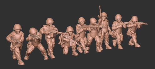 sovyet askerler Tayfa wargaming3d minyatür savaş oyunları 3d print model - Mito3D