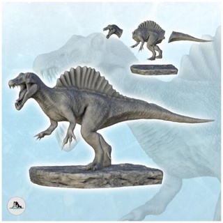 spinosauridae dinosaurio 17 wargaming3d base figura fósil jurásico Parque lagartija miniatura parque prehistoria escala estatua juego guerra 3d print model - Mito3D