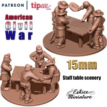 Mitarbeiter Tabelle acw 15mm wargaming3d Miniatur Wargaming 3d print model - Mito3D