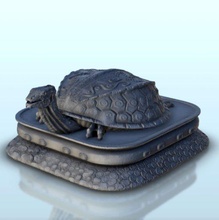 Statue Schildkröte geschnitzt Base 5 wargaming3d Miniatur Wargaming Zubehör Angkor Bogen Architektur Asien asiatisch Buddhist Tempel bauen Gebäude China Chinesisch Konfuzianismus Konstruktion Dekoration Design Dojo 3d print model - Mito3D