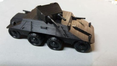 Steyr adgz blindado coche vehiculo wargaming3d 28mm miniatura 3d print model - Mito3D