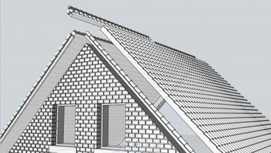 stl bina yaratıcı Ayarlamak 4 kiremitli çatılar wargaming3d 28mm minyatür 3d print model - Mito3D