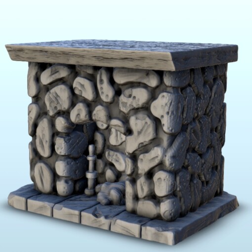 stone fireplace 3 - wargaming3d Categories: 1:100 / 15mm, 1:56 28mm, 1:72 & 1:76 20mm, 1700-1900: Horse Musket, 500-1500: Medieval, DIGITAL STL FILES, Terrain, Terrain accessories age architecture dark european fantasy game house medieval middle miniatures rose scenery tabletop terrain traditionnal village war wargame wargaming miniature wargamming 3D print model - Mito3D