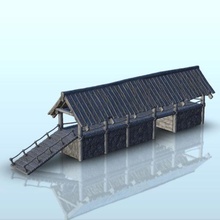 stone walkway wooden roof access ramp 12 - wargaming3d miniature wargamming accessoriesWarhammer, age of, Alkemy, Architecture, build, building, construction, Dark Age, design, dungeon, edifice, european, Fantasy, figures, game, games, history, hobbit, home, house, lord of the rings, medieval, middle age, miniatures, residence, saga, scenery, Sigmar, structure, tabletop, terrain, urban, urbanism, War Rose, Warcrow, wargame 3d print model - Mito3D