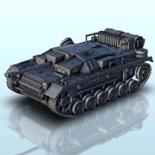 stug iii ausf wargaming3d miniature wargaming Char boulon action flammes of guerre ww2 3d print model - Mito3D