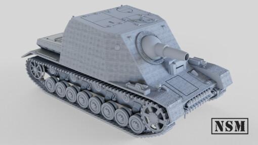 sturmpanzer iv 'brummbar' - wargaming3d miniature wargamming 3d print model - Mito3D