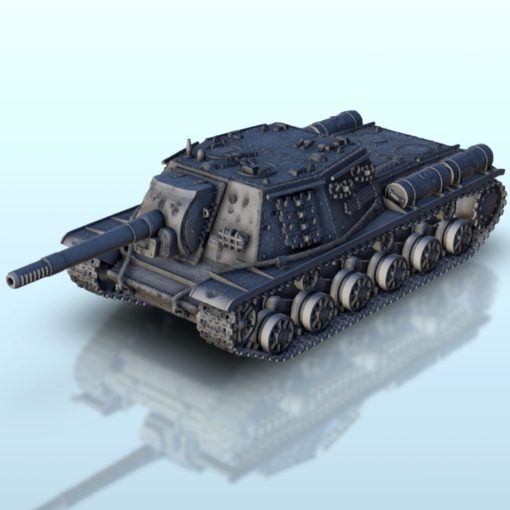 su 152 wargaming3d minyatür savaş oyunları tank 1 56 100 15mm 35 28mm zırhlı araç yıldırım cıvata aksiyon alevler of kırmızı 3D print model - Mito3D