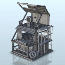 surveillance post scaffolding - wargaming3d miniature wargamming accessoriesflames of war, apocalypse, Architecture, bolt action, build, building, construction, current, design, edifice, figures, game, games, history, home, house, miniatures, modern, nuke, plague, post-apo, postapo, residence, rpg, scenery, structure, tabletop, terrain, urban, urbanism, walking dead, wargame, zombie 3d print model - Mito3D