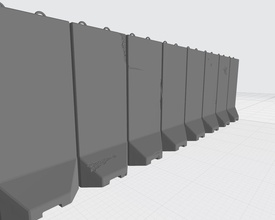 t-wall bremer wall - wargaming3d miniature wargamming 3d print model - Mito3D