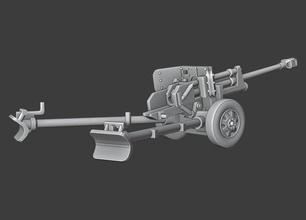 tac 43 75mm tabanca wargaming3d minyatür savaş oyunları anti tank silah topçu alan resita romence TAK ww2 İkinci Dünya Savaşı 3d print model - Mito3D