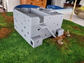 tarawa japanese command bunker - wargaming3d miniature wargamming stl, bunker, deweycat, IJA, Marines, naval landing force, pacific theater, tarawa, USMC 3d print model - Mito3D