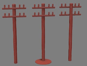 telegraph poles - scenics wargaming3d miniature wargamming Tag: 3d print model - Mito3D