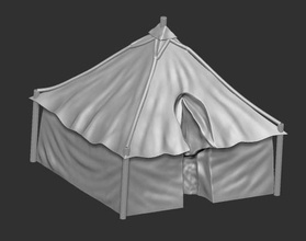 tent01 wargaming3d Mm minyatür 3d print model - Mito3D