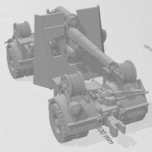 guerra dei toni 88 pistola agile wargaming3d miniatura wargaming cartone animato mostrare 3d print model - Mito3D