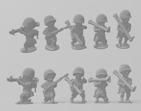 toonkrieg american tank hunters - wargaming3d miniature wargamming cartoon, ToonKrieg, WW 2 3d print model - Mito3D
