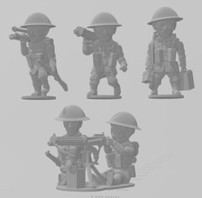 Ton Krieg britisch schwer Maschine Gewehr wargaming3d Miniatur Wargaming Karikatur Show 3d print model - Mito3D