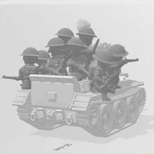 toonkrieg british tank riders - wargaming3d miniature wargamming cartoon, Toon, ToonKrieg 3d print model - Mito3D