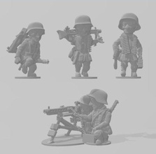 guerra dei toni Tedesco pesante macchina pistola wargaming3d miniatura wargaming cartone animato mostrare 3d print model - Mito3D