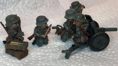 guerra tonos alemán pak36 anti tank pistola wargaming3d miniatura juego AT dibujos animados Alemán toonkrieg WW 2 3d print model - Mito3D