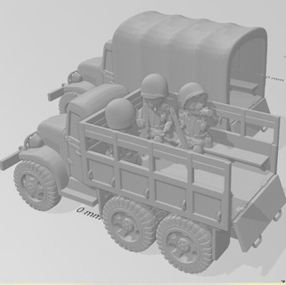 guerra tonos gmc camión wargaming3d dibujos animados toon miniatura juego 3d print model - Mito3D