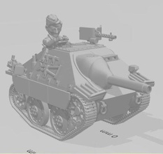 Ton Krieg hetzer wargaming3d Miniatur Wargaming Karikatur Show 3d print model - Mito3D