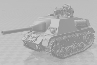 ton savaşı Jagdpanzer iv wargaming3d minyatür savaş oyunları 1 56 28mm karikatür Almanca ToonKrieg WW 2 3d print model - Mito3D