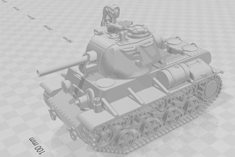 ton savaşı kv1 wargaming3d minyatür savaş oyunları 1 56 28mm karikatür KV1 Rusça sovyet 3d print model - Mito3D