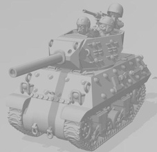 guerra tom m10 3inch gmc tanque destruidor wargaming3d miniatura jogos desenho animado exposição 3d print model - Mito3D